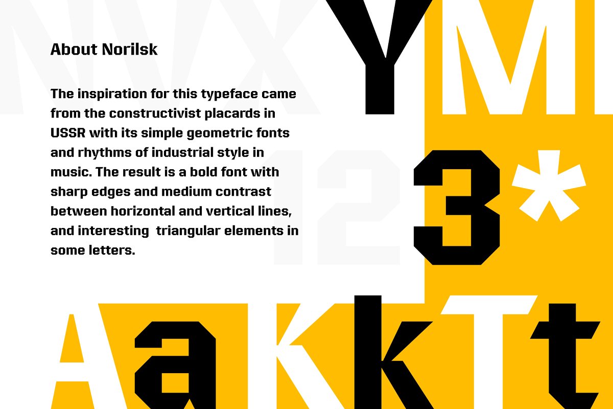 Example font YT Norilsk #2